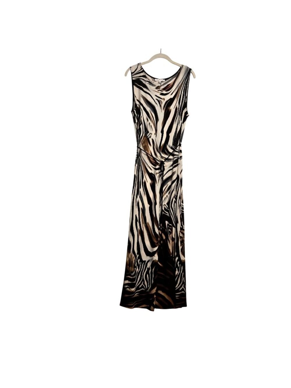 Studio One New York Zebra Animal Print Abstract Sleeveless Maxi Dress  Size 14